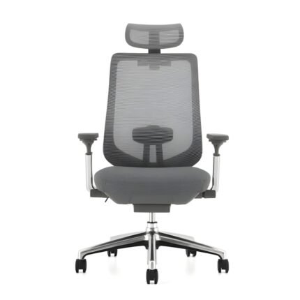 Ergonomic Grey Mesh Executive Office Chair Adjustable